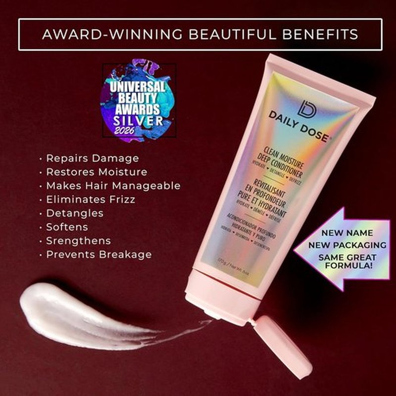 DAILY DOSE Deep Conditioner Hair Mask - Award-Winning Treatment for Dry & Damaged Hair | Vegan & Cruelty-Free