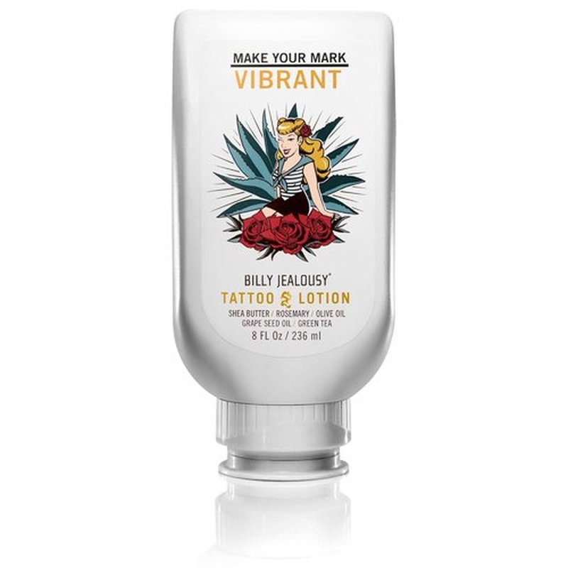 Billy Jealousy Tattoo Lotion - Nourishing Aftercare with Shea Butter & Green Tea Extract for All Skin Types