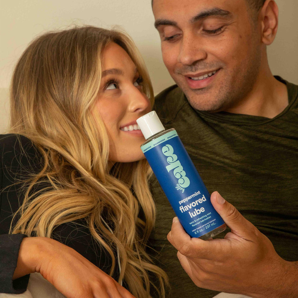 Hello Cake Peppermint Flavored Lube - Water-Based Personal Lubricant - Vegan, Sugar-Free, Gluten-Free - Easy Clean-Up - for Men, Women, and Couples, 8 fl oz