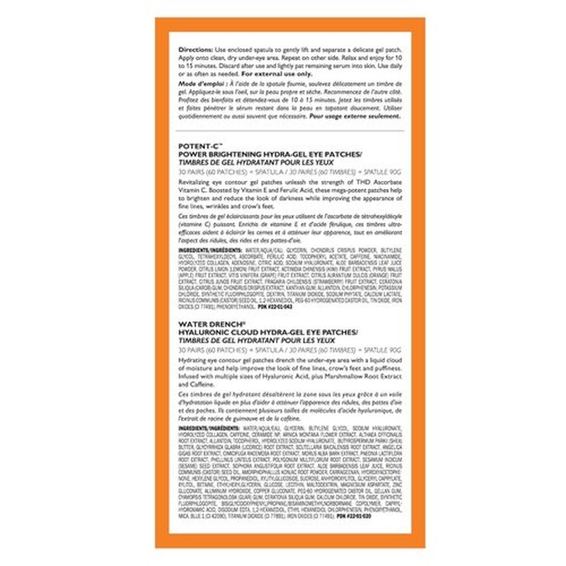 Peter Thomas Roth | Vitamin C & Hyaluronic Eye Patches - Full-Size 2-Piece Kit for Brightening & Hydration