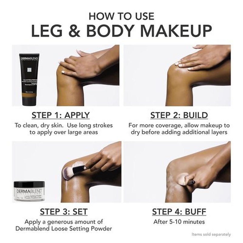 Dermablend Leg and Body Makeup Foundation - SPF 25 for Flawless Coverage and Protection