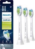 Philips Sonicare W DiamondClean - Replacement Electric Toothbrush Heads, White, 3-Pack HX6063/65