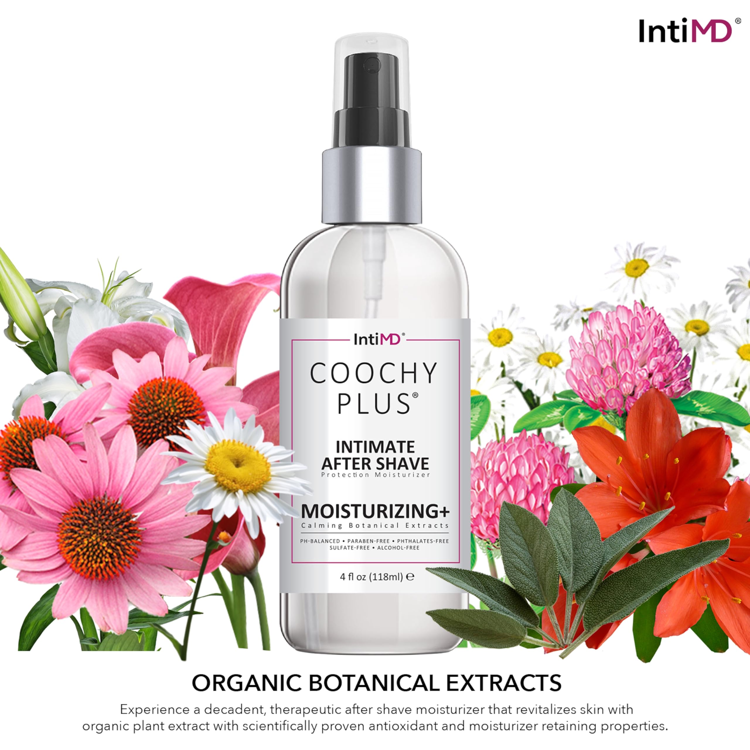 IntiMD Coochy Plus HydroLock Moisturizing+ 3-Steps Kit Intimate Shave Gift Set: Nouria Pre-Shave Elixir Oil + Coochy Plus Shave Cream Citrus Elixir + Coochy Plus After Shave Protection Mist