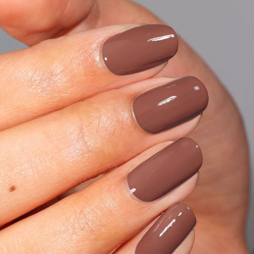 LONDONTOWN Gel Nail Polish – Long-Lasting UV/LED Formula, High-Shine, No Odor or Fumes, Streak-Free Color, Vegan & Cruelty-Free, 3+ Weeks of Wear, Dirty Chai, 0.4 Fl Oz
