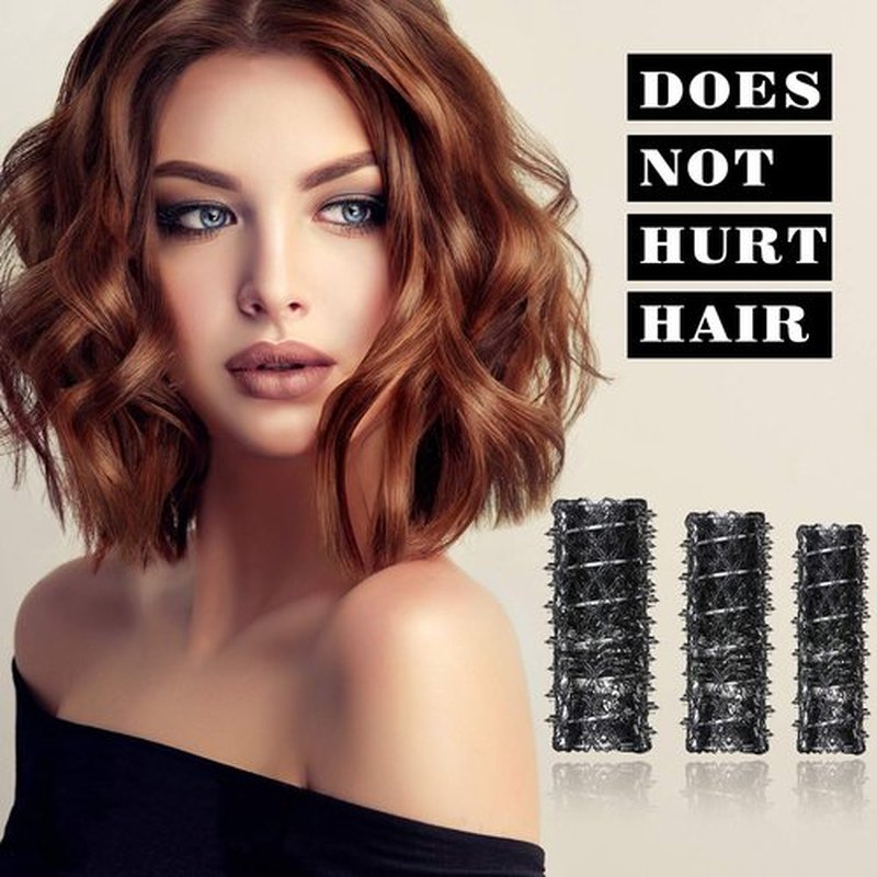 Skiennix Wire Mesh Hair Rollers Set - 48 Pieces Hair Perm Rods with Duck Teeth Clips | 0.71/0.87/1.1 Inch