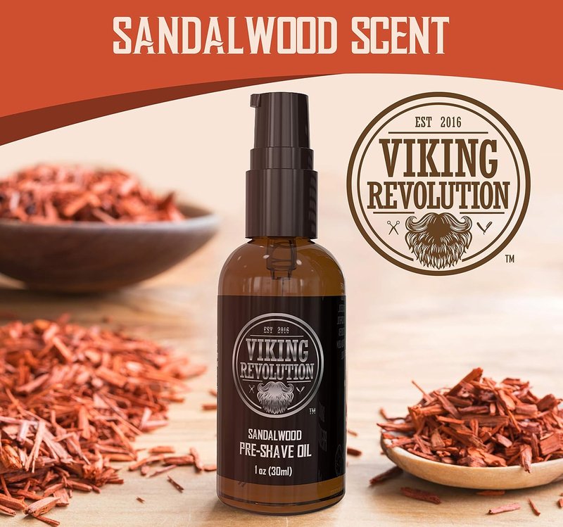 Viking Revolution Pre-Shave Oil for Men - Smooth & Irritation-Free Shave, 1 Fl Oz | Pack of 2