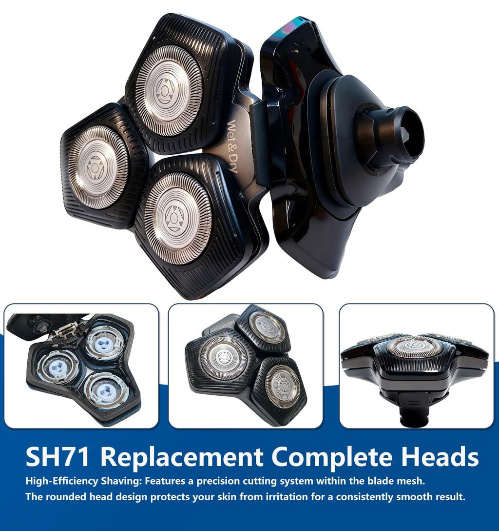 SH71 Replacement Shaving Heads Compatible with Phili*s Shavers Series S7000 (S7XXX)