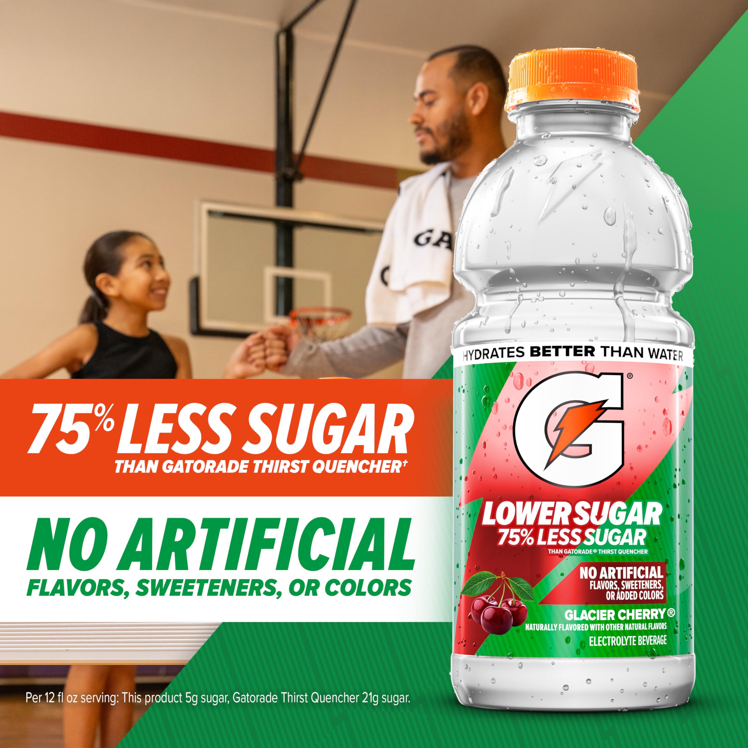 Gatorade Lower Sugar Sports Drink, Lemonade, 12 fl oz Bottles, (12 Pack)