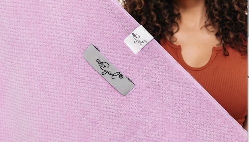 Curly Girl Microfiber Hair Towel Wrap for Women, 41" x 31" Large Quick Dry Hair Towel, Secure Fit with Elastic Strap, Anti-Frizz Hair Plopping Wrap for Long, Thick Hair