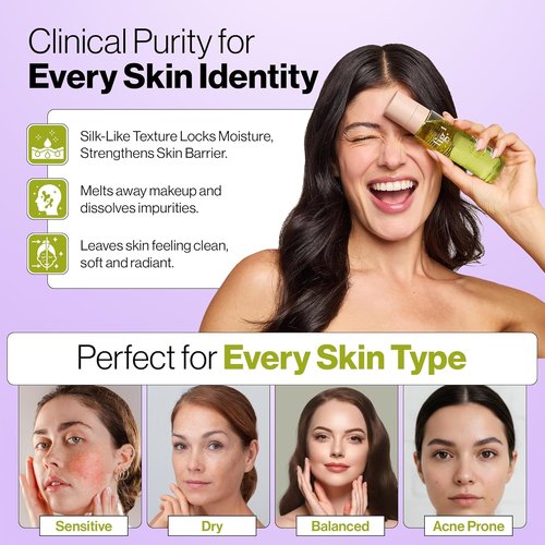 Fig.1 Micellar Oil Cleanser - Gentle Makeup Remover & Facial Cleanser with Squalane, 3.4 Oz