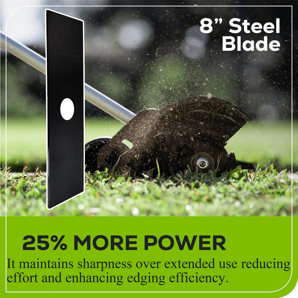 Pertresion 8" Edger Blades Replacement 613223 - Compatible with Maruyama Ryobi Echo Stihl Green Machine Edger Replace 720237001 41337134101 237001 216062, 1 Inch Center Hole, 4 Pack
