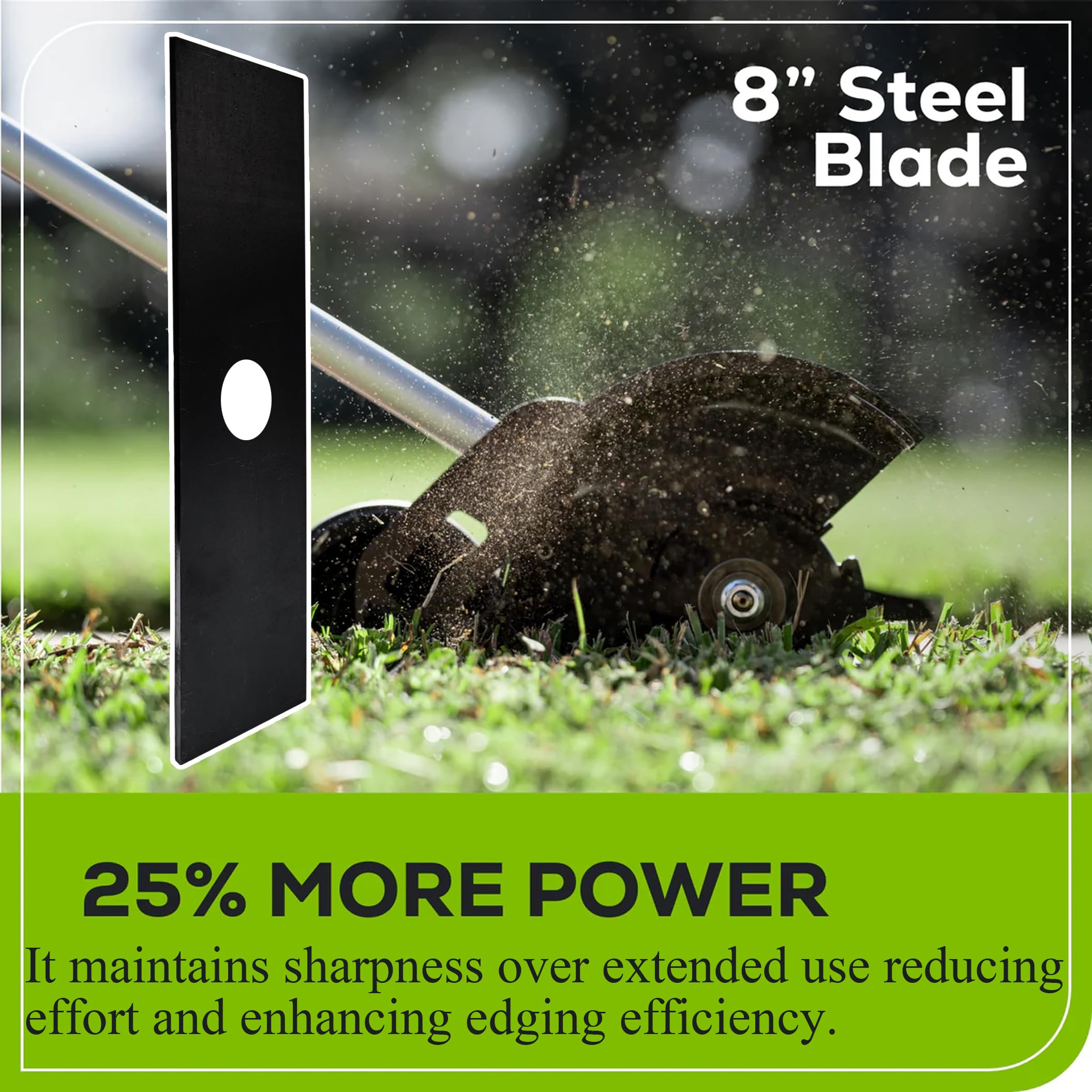 Pertresion 8" Edger Blades Replacement 613223 - Compatible with Maruyama Ryobi Echo Stihl Green Machine Edger Replace 720237001 41337134101 237001 216062, 1 Inch Center Hole, 4 Pack