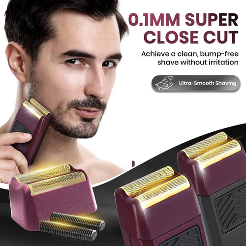 2 Pack Replacement Foil and Cutter Assembly Compatible with Wahl 5 Star Shavers, Models 7031-100 7043-100 7031-200, Wahl Shaver Foil Replacement Ultra-Close Shave, Easy to Replace