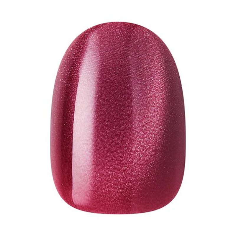 KISS CORE Magnetic Press On Nails Short, Flaming, Purple, Round, 32 Count