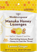Wedderspoon Manuka Honey Lozenges - Lemon Ginger Flavor, 2.6 Oz | Boost Immunity Fast