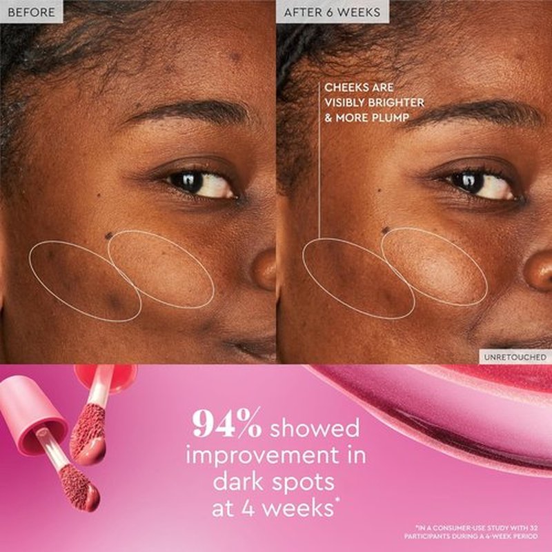 Glow Recipe Niacinamide Dewy Flush Tinted Liquid Blush Serum - Hydrating & Glowy Soft Pink Tint - Dragon Fruit Flush (0.4 oz)