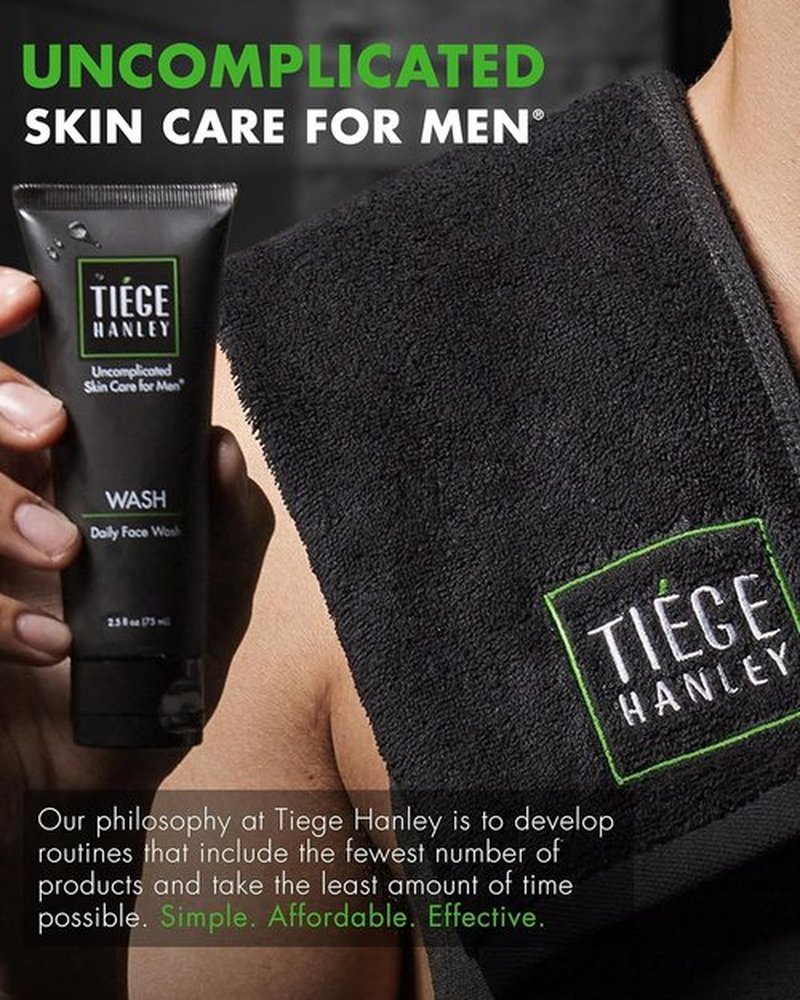 Tiege Hanley Skin Care Set for Men - Anti-Aging Routine Level 3 | Daily Wash, Scrub, Moisturizers & Eye Cream