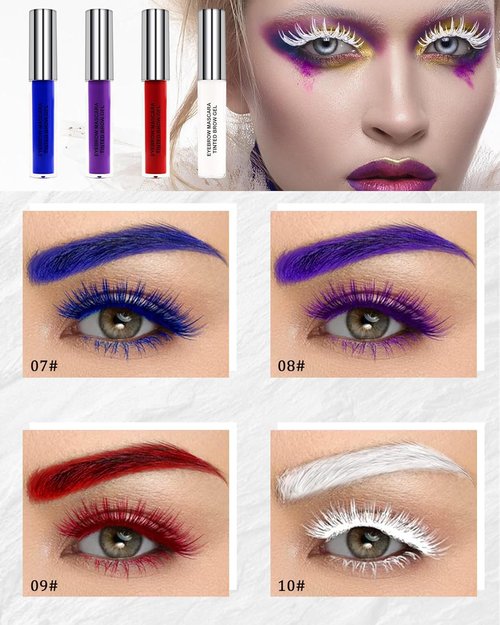 Skiennix Eyebrow Mascara Gel | Long-Lasting Waterproof Tinted Brow Filler - White - 1 Piece