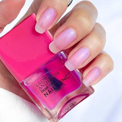 Nails Inc 45 Second Speedy Gloss - Sheer Pink Glow Vegan Nail Polish | Long Lasting & Quick Dry, 0.47 Fl Oz