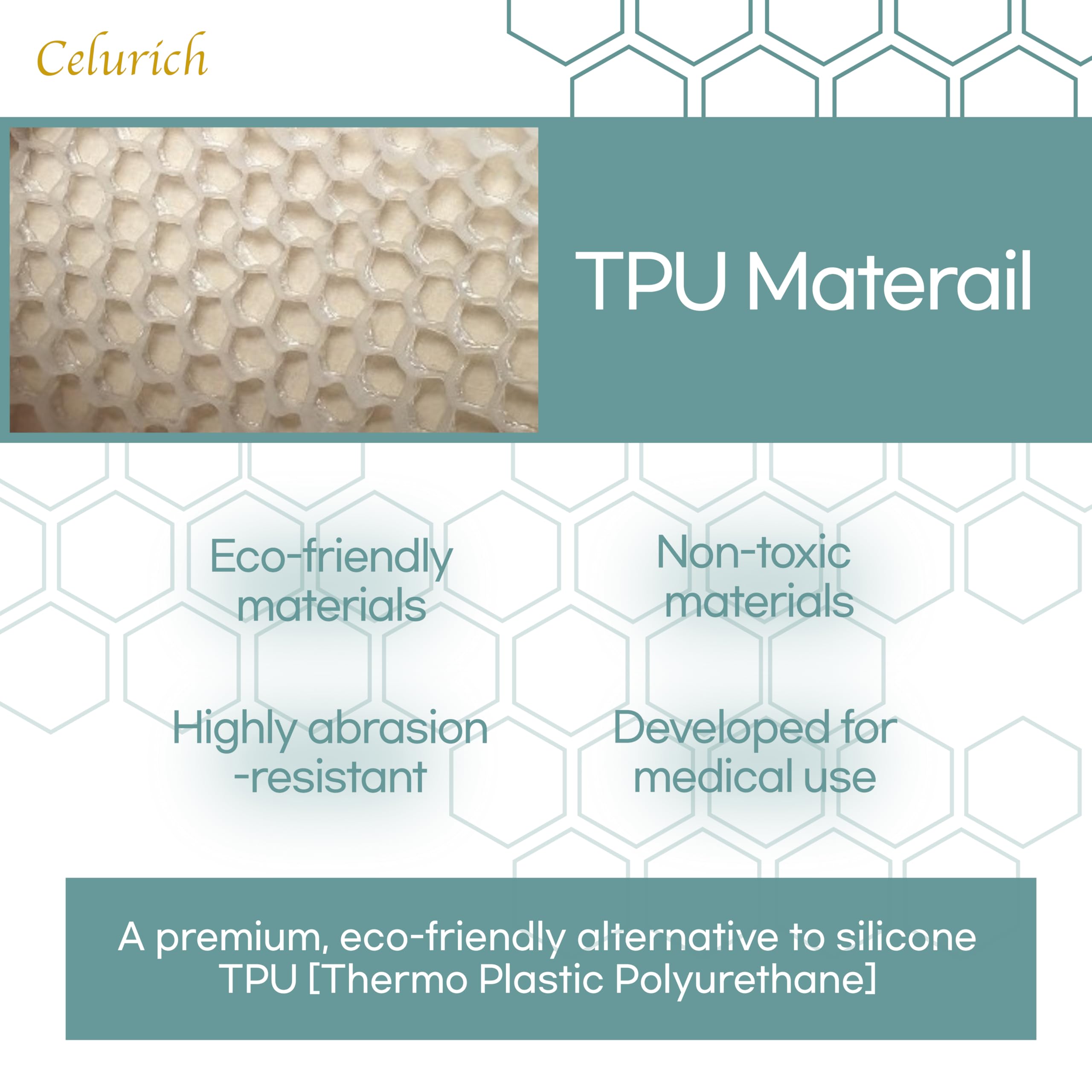 Celurich Body Glove, Honeycomb Exfoliating Glove for Sensitive Skin, Body Scrubber Mitt, Massage for Wet or Dry Skin (Purple)