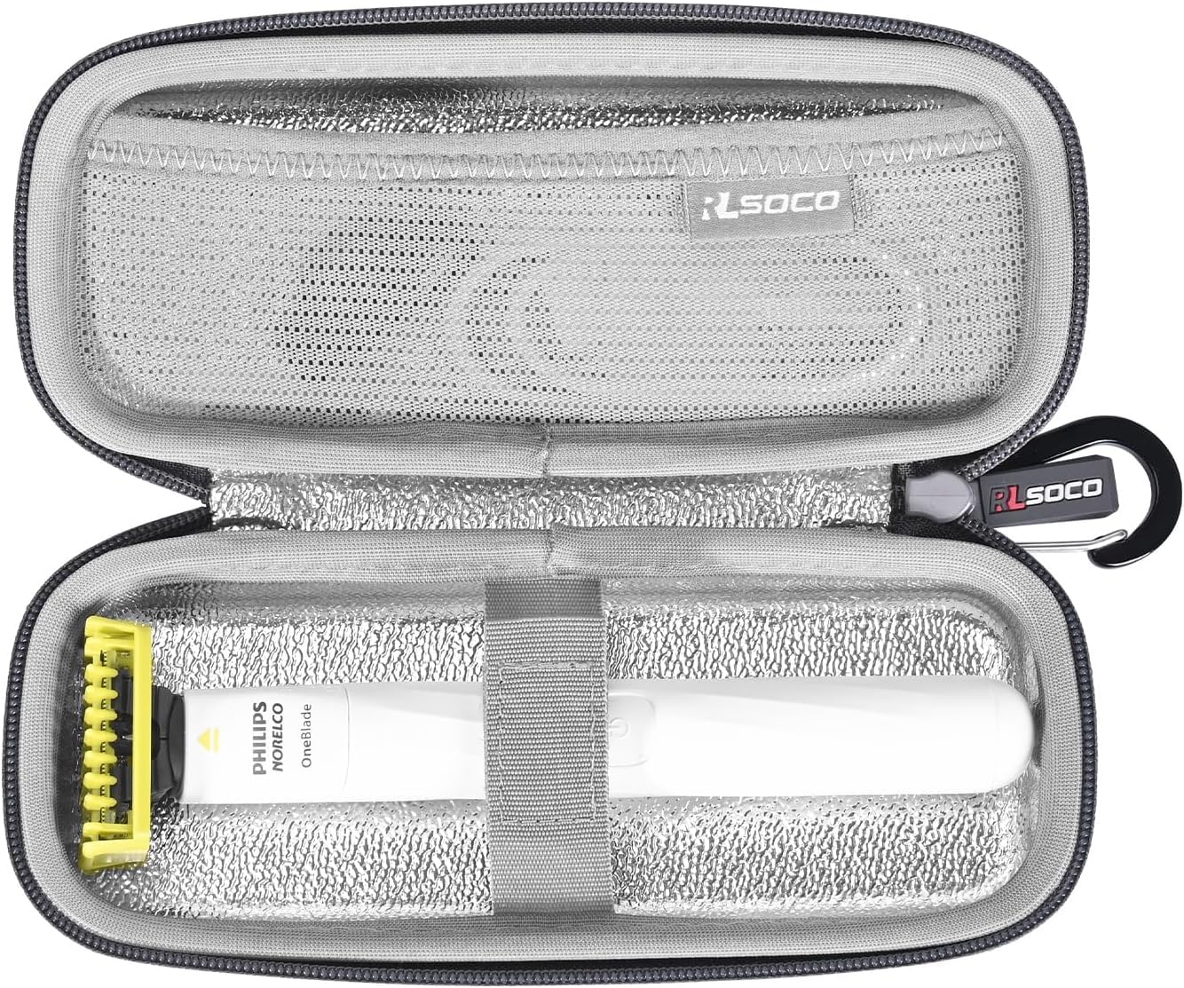 RLSOCO Shaving Case for Philips Norelco OneBlade Intimate Trimmer & Shaver QP1924/70 & OneBlade First Shave Teen Hybrid Electric Shaving System QP1324/20 (Case Only)