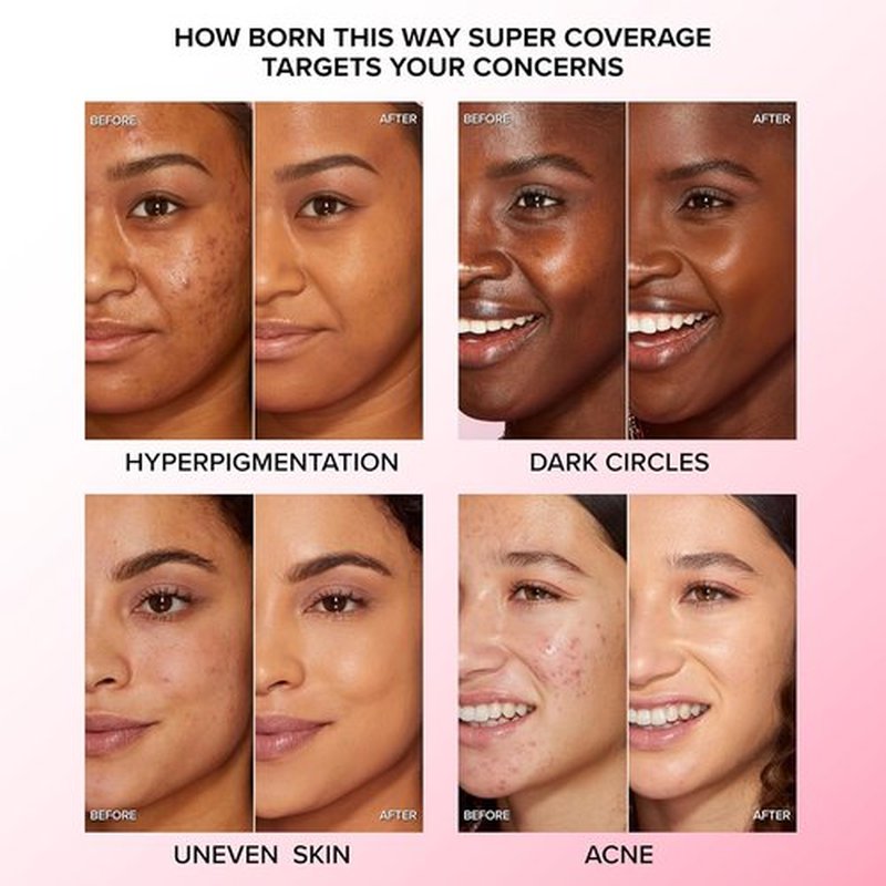 Too Faced Born This Way Super Coverage Concealer - Full Coverage, Oil-Free, Long-Lasting | Infused with Hyaluronic Acid & Coconut Water