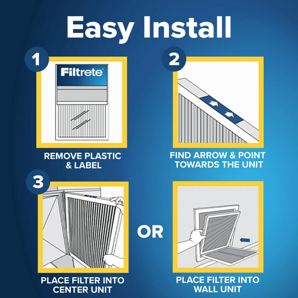 Filtrete 16x25x1 Air Filter MERV 5, 6-Pack AC Furnace HVAC, MPR 300 Basic Dust Defense, Pleated Electrostatic, Removes Lint