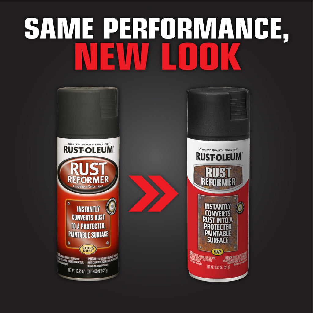 Rust-Oleum 248658 Stops Rust Reformer Spray Paint, 10.25 oz, Matte Black