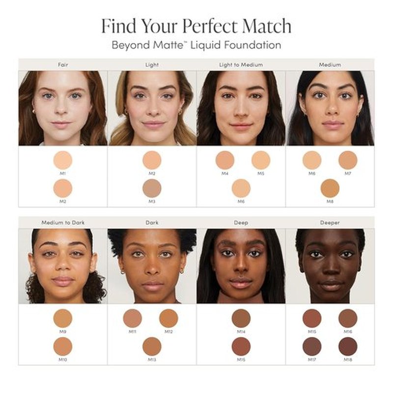 Jane Iredale Beyond Matte 3-in-1 Liquid Foundation - Lightweight, Buildable Coverage | Vegan & Cruelty-Free