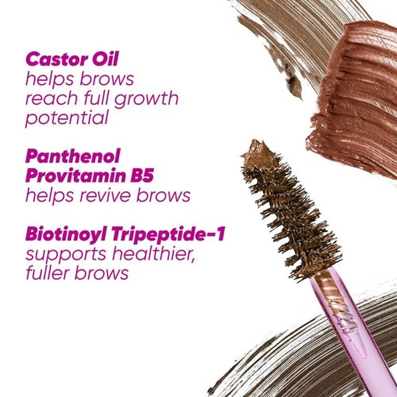 Kosas Air Brow Tinted Eyebrow Gel – Volumizing Brow Gel with Flexible Long-Lasting Hold, Medium Brown