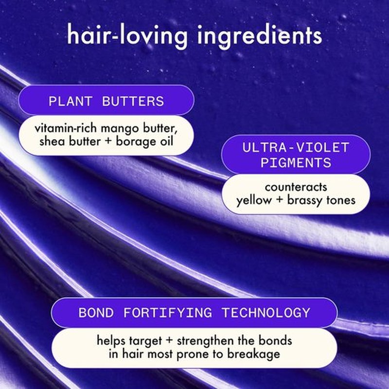 Amika Bust Your Brass Toning Mask - Strengthens & Repairs Hair | 8.5 oz