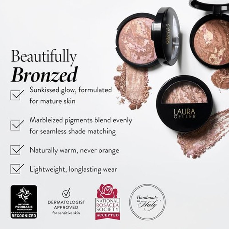 Laura Geller New York Baked Bronze-N-Brighten Bronzer Powder - Fair Shade for Natural Glow