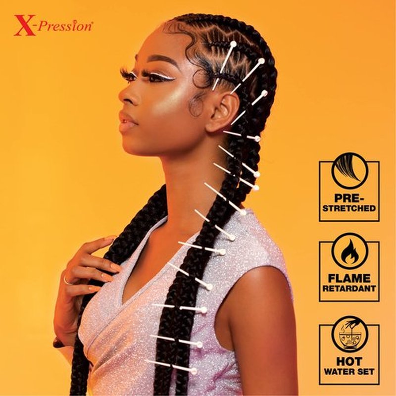 Sensationnel X-pression prestretched braiding hair - 6x braid 58 inch all kanekalon flame retardant synthetic braid for box braids and twists (BG BURGUNDY)