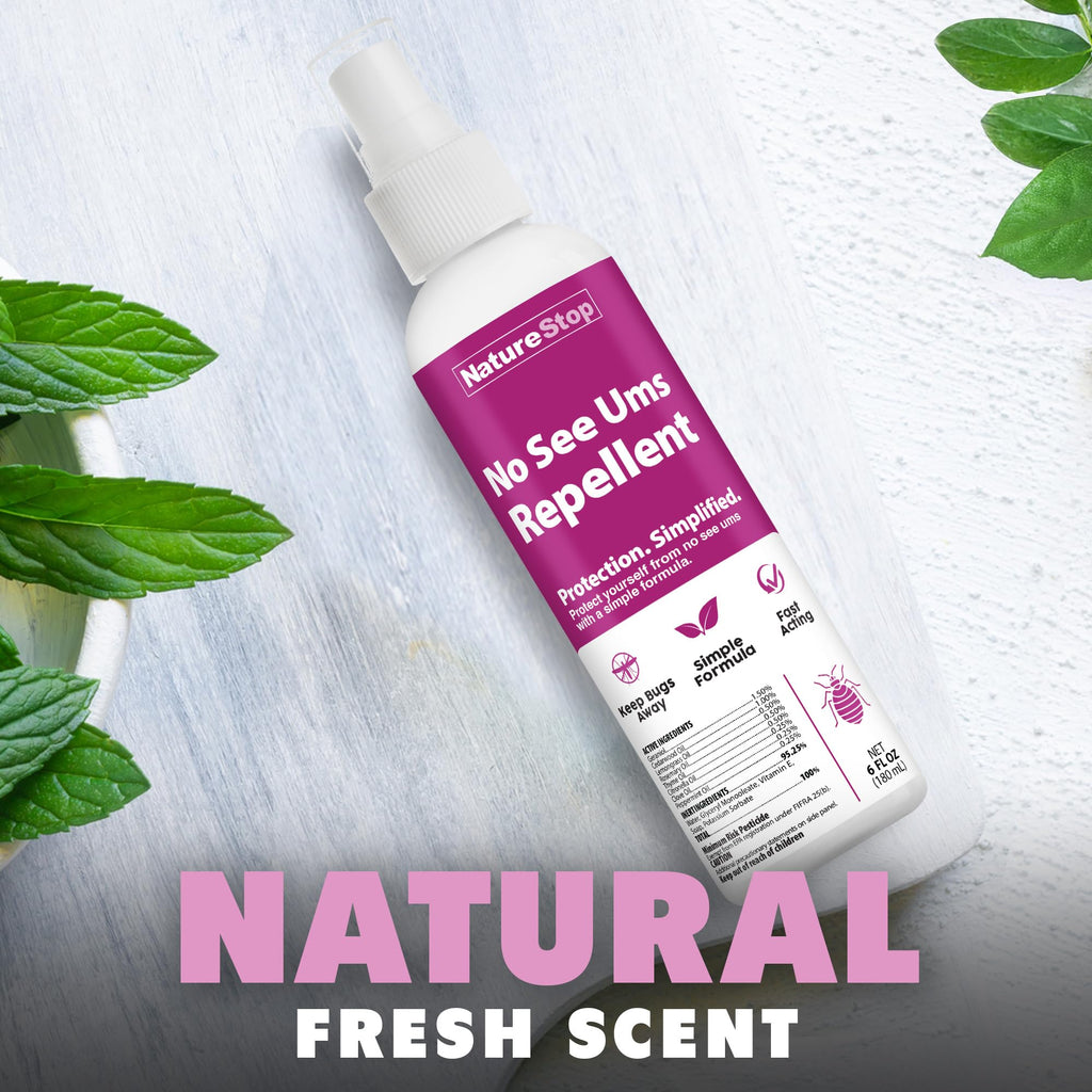 NatureStop No-See-Ums Repellent - DEET-Free Personal Repellent Spray for Outdoor Activities, 6 oz