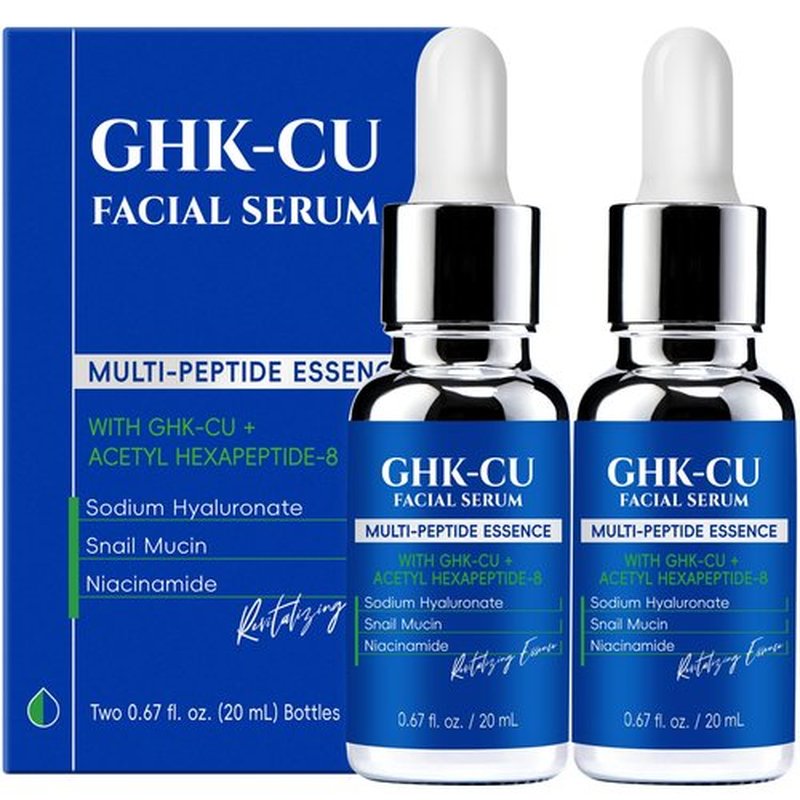 GHK-Cu Copper Peptides Serum for Face: Advanced Anti-Aging Serum with Multi-Peptide and Niacinamide for Fine Lines and Skin Elasticity