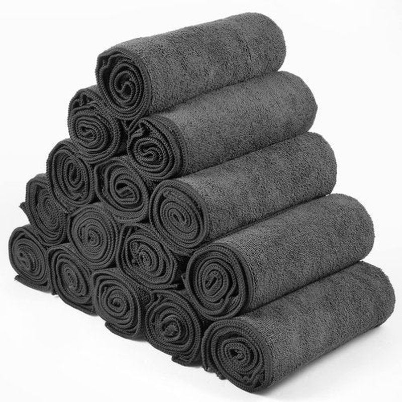 Shimeyao 48 Pack Bleach Proof Towels 16x 26inch Microfiber Absorbent Hair Towels Bulk Bleach Salon Hand Drying Cloth for Gym Bath Spa Shaving Shampoo Home(Grey)