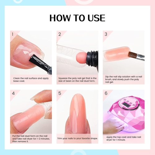 AIJIMEI 58ml/2fl.oz Nail Slip Solution Set Slip Solution for Poly Nail Gel Nails Nail Extension Professional Poly Nail Gel Slip Solution with Nail Brush Glass Crystal Cup for Home and Salon