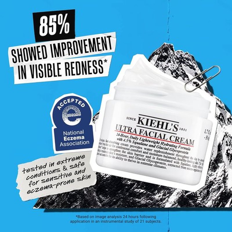 Kiehl's Ultra Facial Cream - 4.5% Squalane for Stronger Moisture Barrier | Long-Lasting Hydration, All Skin Types