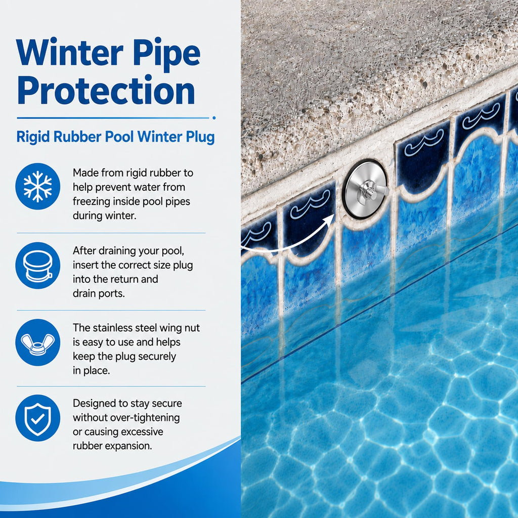 2pcs Rubber Pool Winterizing Plugs,Expansion Plug with SS Screw