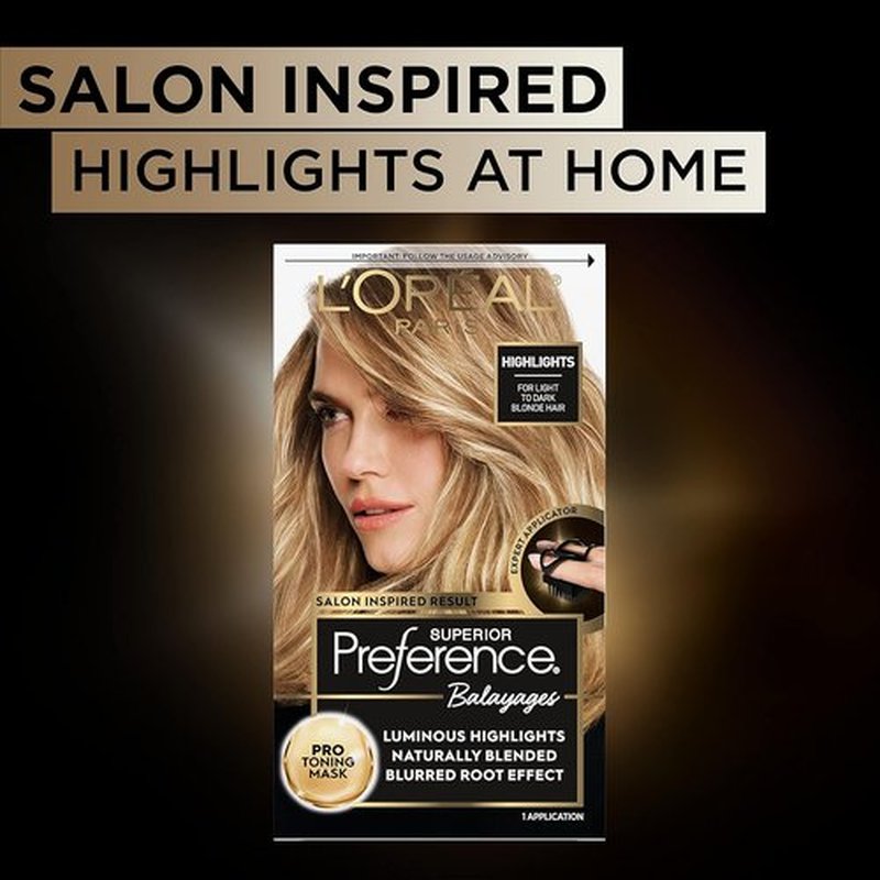 L'Oreal Paris Balayage Kit - At-Home Hair Dye for Highlights with Pro Toning Mask | Light to Dark Blonde