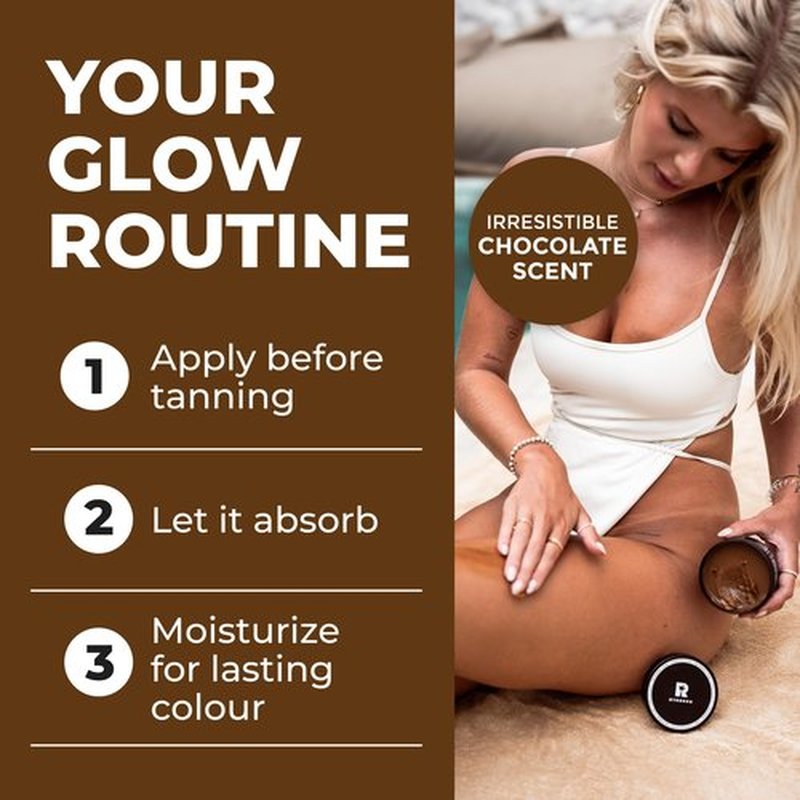 BYROKKO Shine Brown Chocolate Tan Accelerator Cream 6.8 Fl Oz, Outdoor Sun or Indoor Tanning Oil or Tanning Bed Lotion, Fast Bronzer with Premium Natural Ingredients for Deep, Long-Lasting Glow