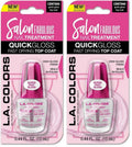 L.A. COLORS Salon Fabulous Nail Treatments, Quick Gloss Fast Drying Top Coat CBNT890 (Pack of 2)