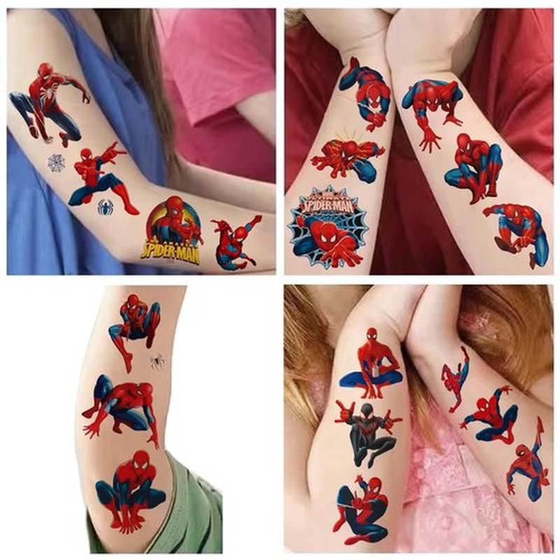 JCQAYB 100pcs Spider- Man Temporary Tattoos for kids,Birthday Party Supplies Favors Decorations Cute Fake Tattoos Stickers Spider - Man Party Decorations