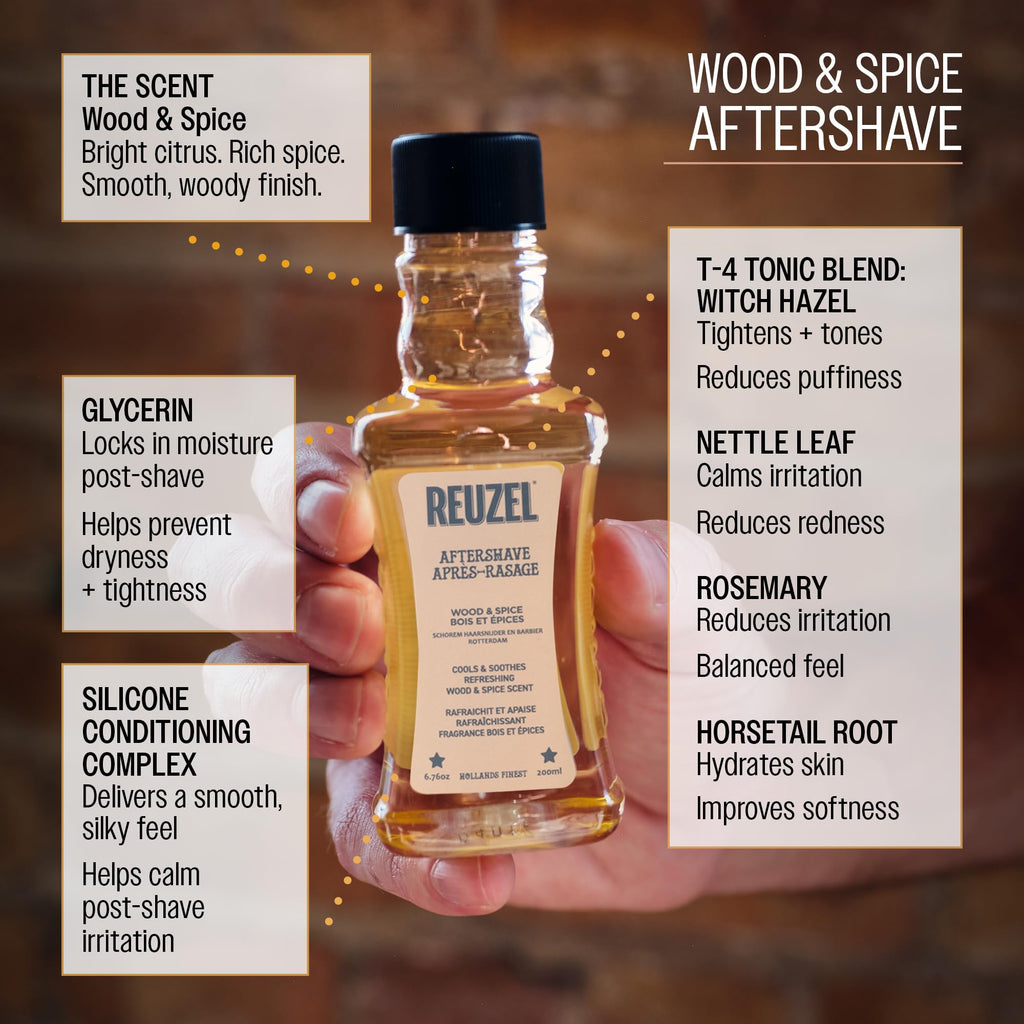 REUZEL Aftershave, Cools and Hydrates, Soothes Skin, Crisp and Defined Formula, For All Skin Types