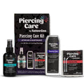 Tattoo Goo Piercing Care Kit, 3-Piece Set with Cleansing Soap, Cleansing Spray & Medicated Swabs, Aftercare for Clean and Comfortable Dermal & Oral Piercings, No Alcohol