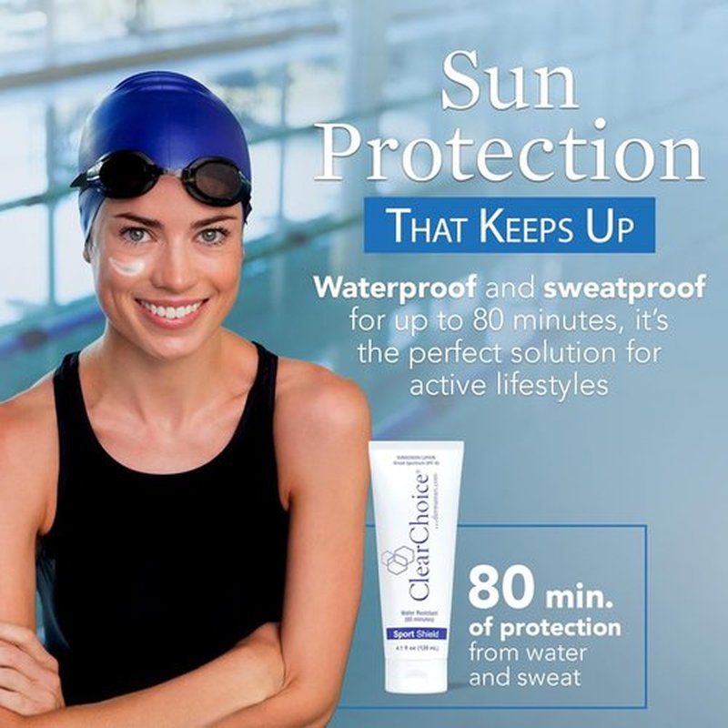 Clear Choice Sunscreen SPF 45 - Oil-Free, Zinc Oxide Formula, Broad Spectrum Protection | 4oz