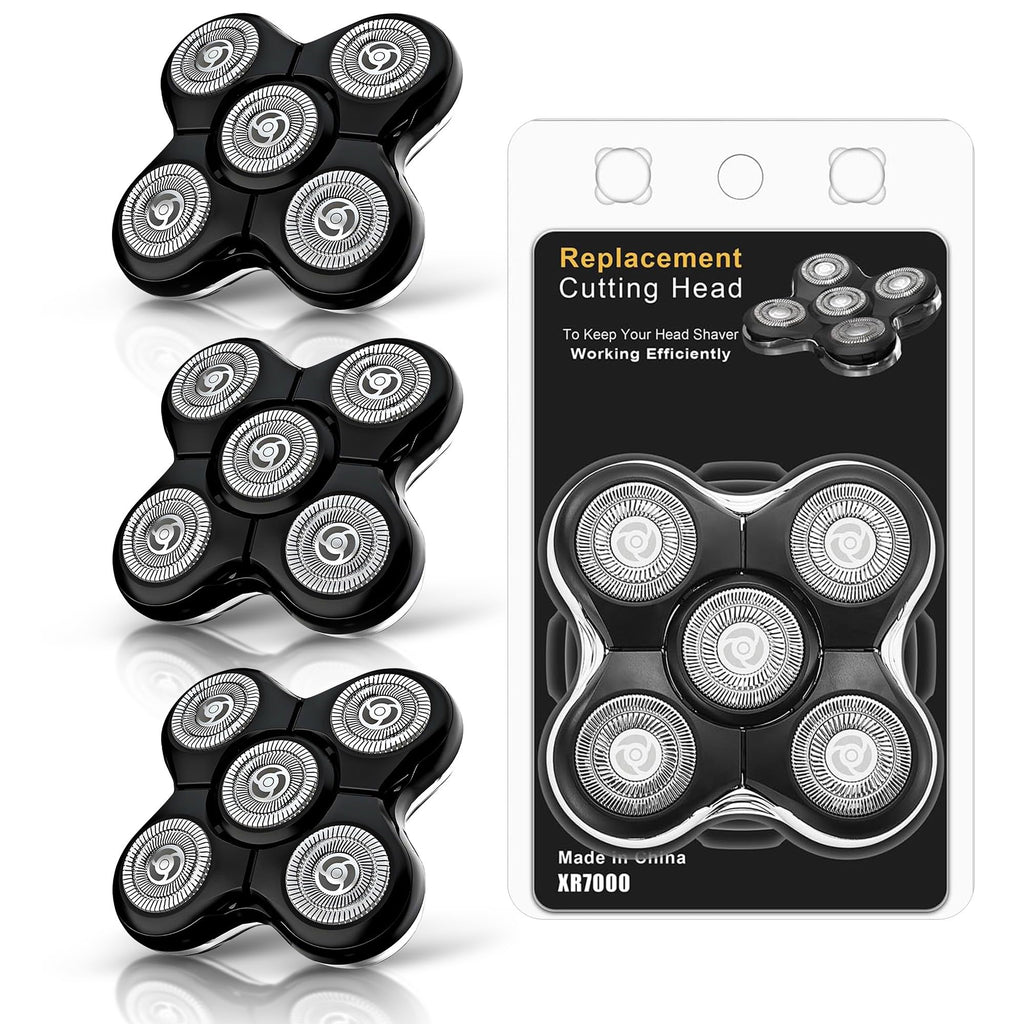 3 Pack Pro Head Shaver Replacement Blades Compatible with Remington Balder Pro Head Shaver Model XR7000, Precision Electric Shaving for Bald Men