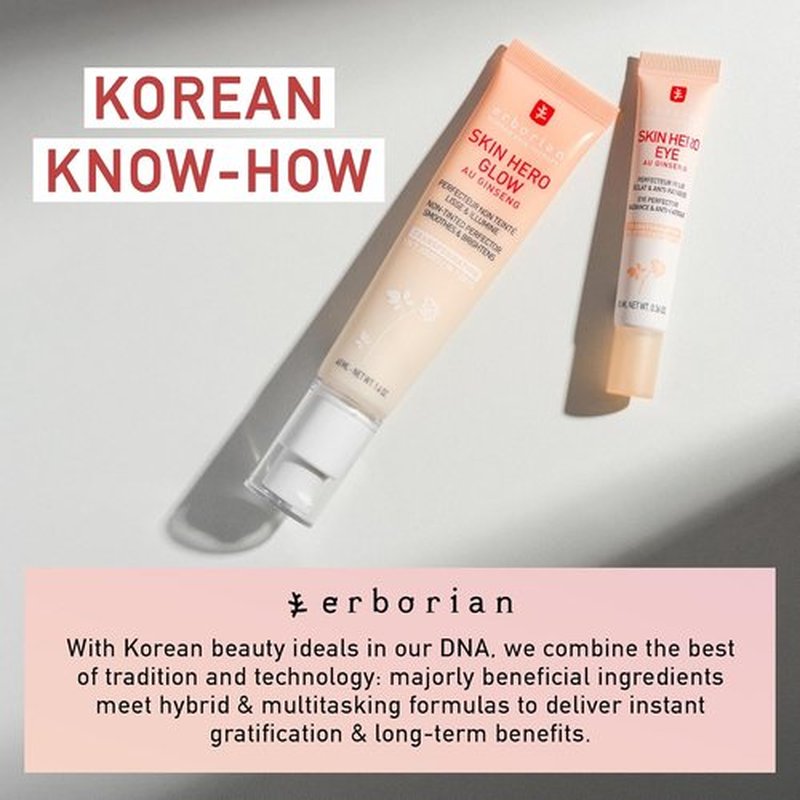 Erborian Skin Hero Eye Cream - De-Puffing & Hydrating Formula for Smooth, Radiant Skin | Korean Skincare