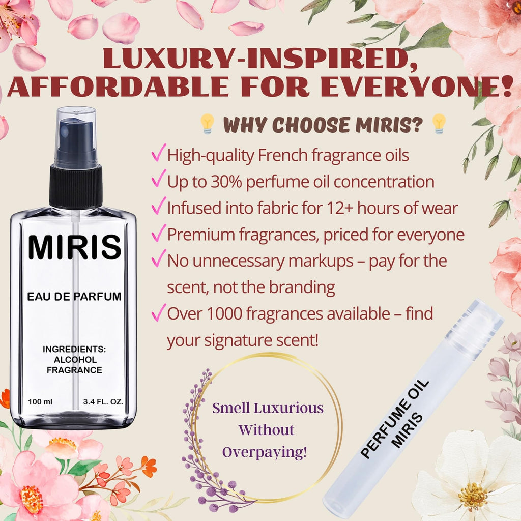 MIRIS No. 37715, Inspired by L.12.12 Blanc, Long-Lasting Eau de Parfum for Men, Spray 3.4 Fl Oz / 100 ml