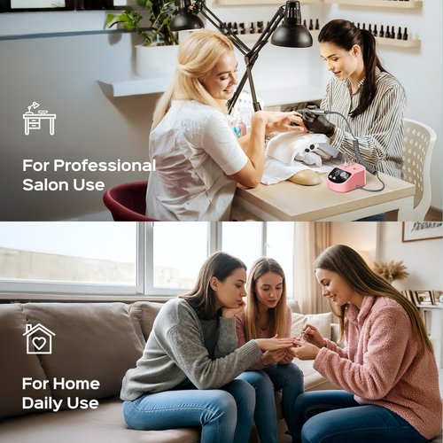 COSLUS Professional Electric Nail Drill: Upgraded Steady Power with LED Display for Acrylics, Gel, Natural Nails - Easy to Use for Women, Nail Art Practice, Desktop Nail File at Home DIY or Salon